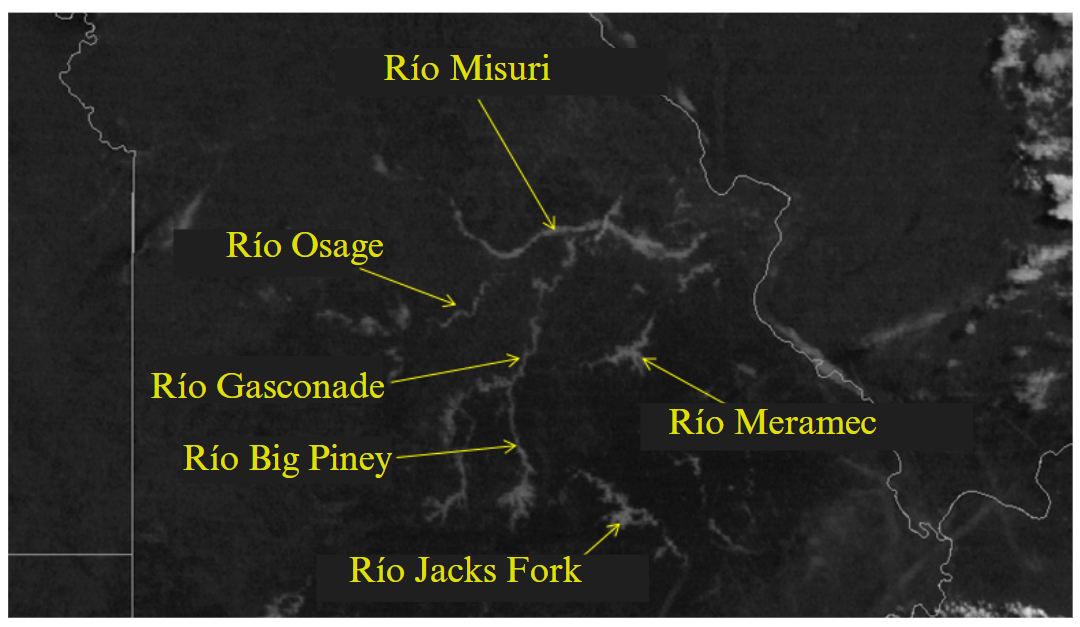 Example of valley fog detected by early morning visible satellite prictures