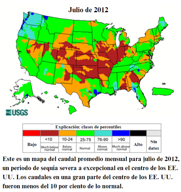 USGS Streamflow chart July 2012