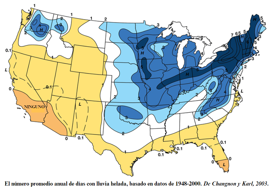 Fig. 2 - Average number of days with freezing rain