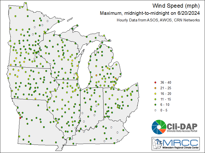 Midwest Max Wind Speed