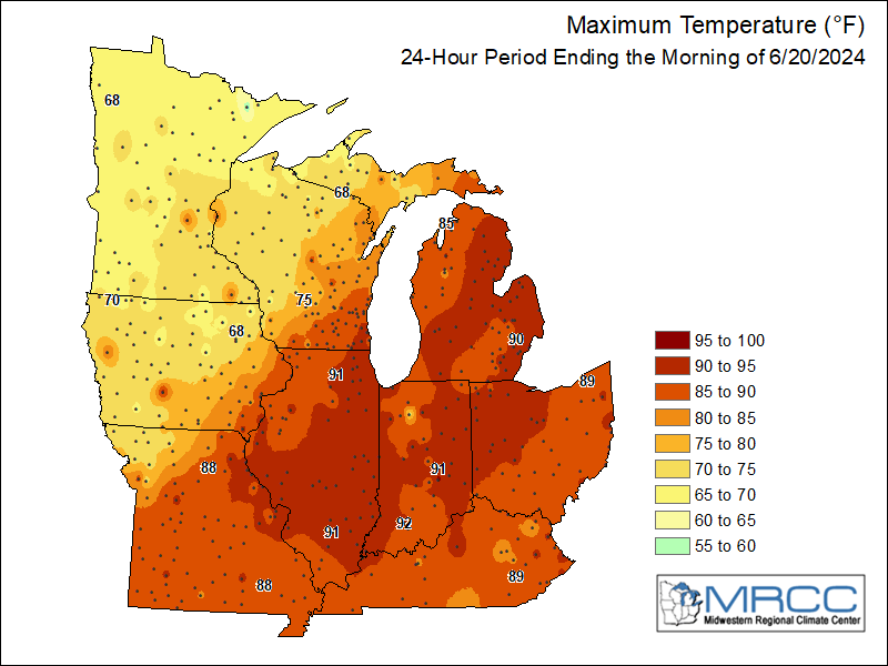 Midwest Max Temp
