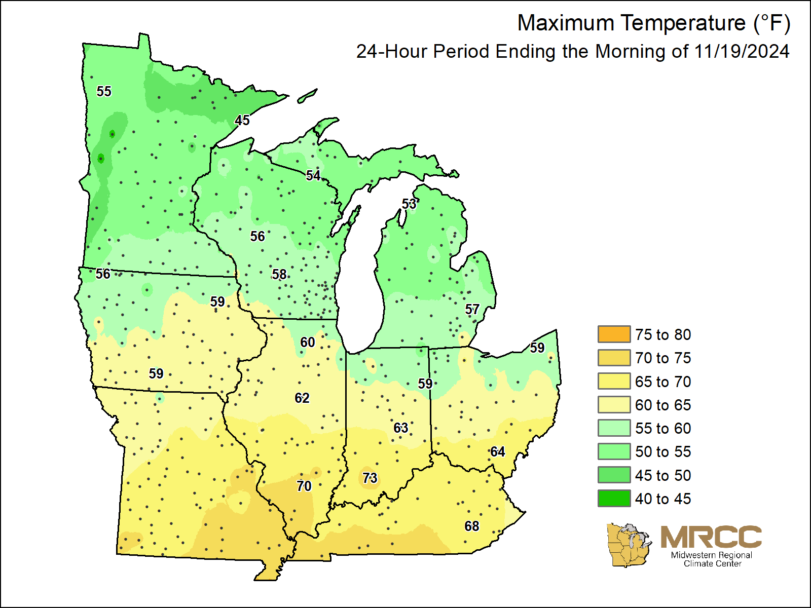 Midwest Max Temp