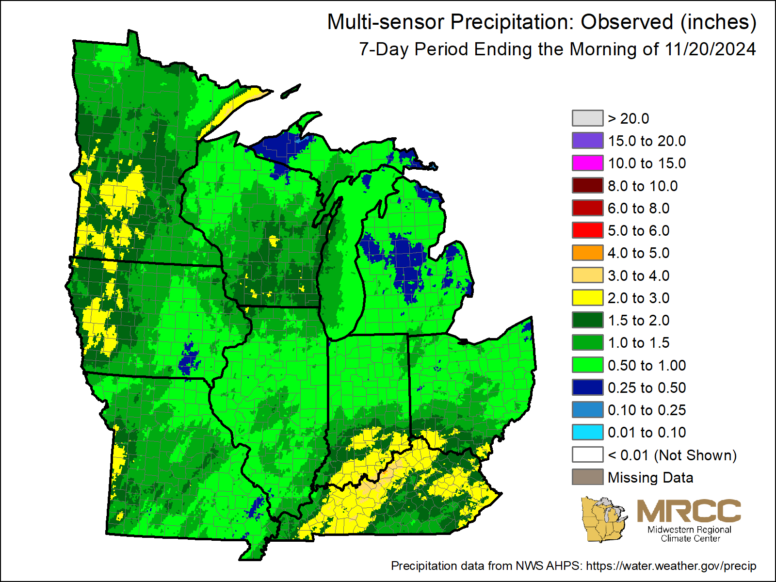 Multi-Sensor Precip: 7 Days