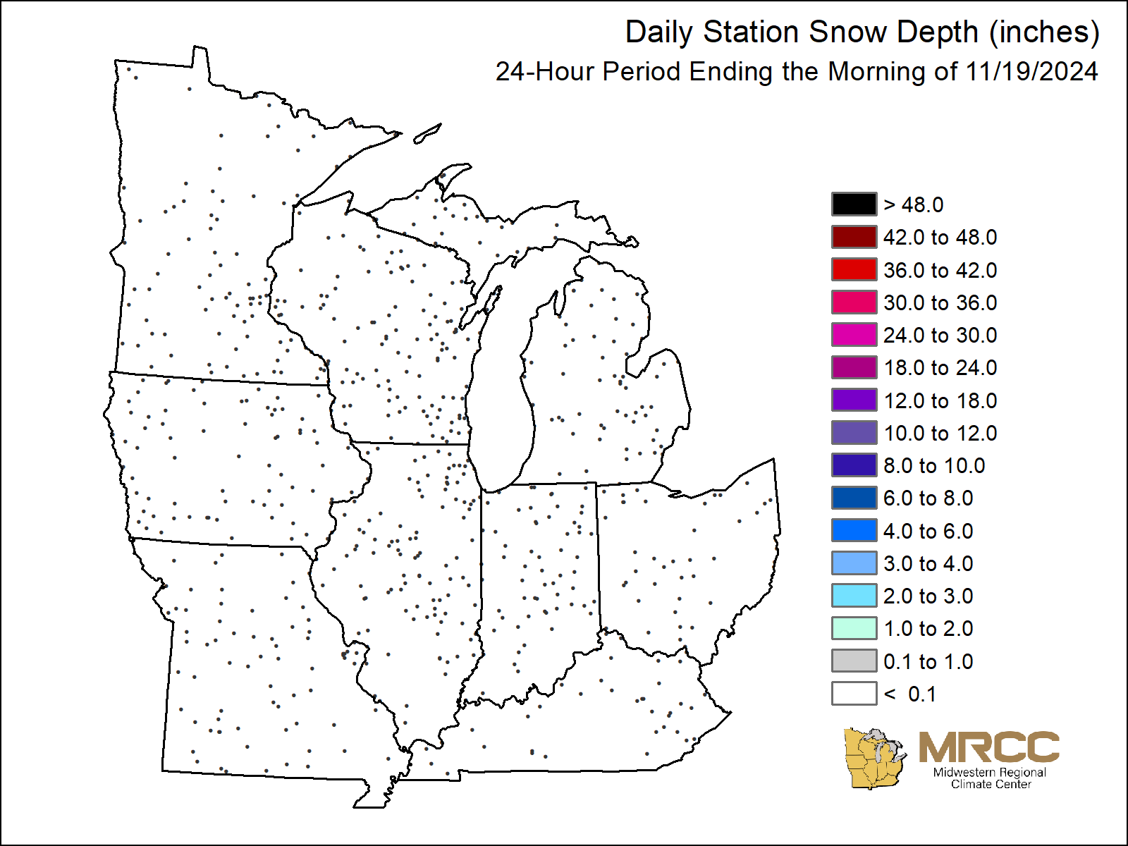 Midwest Snow Depth