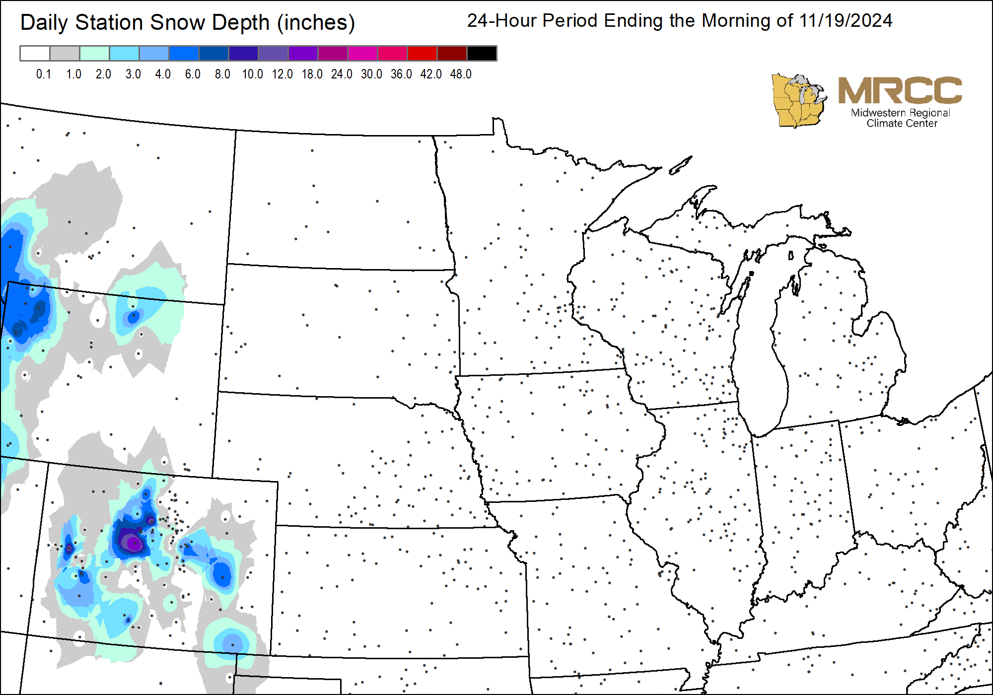 Central Region Snow Depth