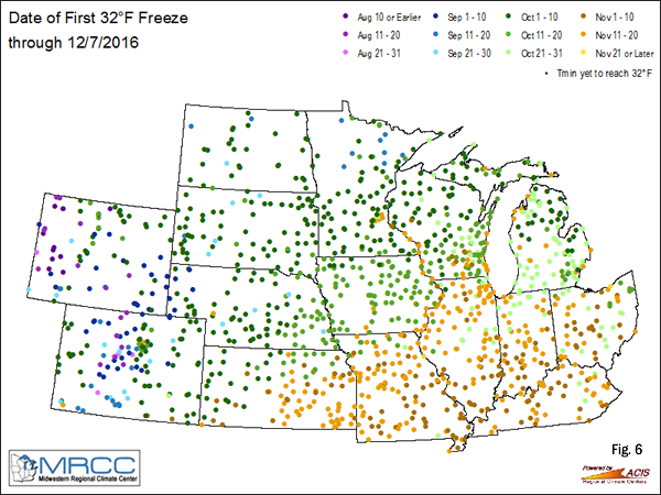 Date of First 32°F Freeze