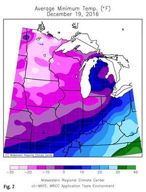 Average Minimum Temperature: Dec. 19, 2016