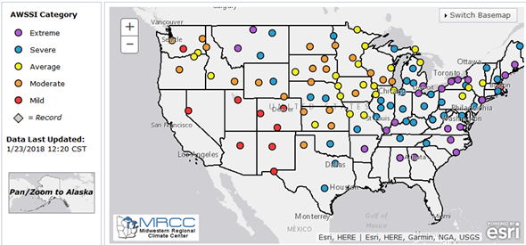 AWSSI map of U.S.