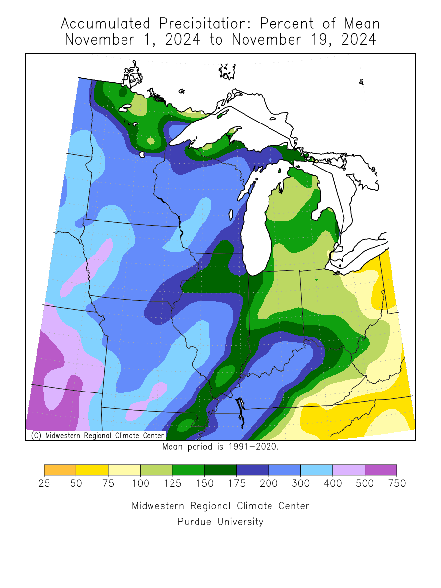 Month-to-date Precip Percentage