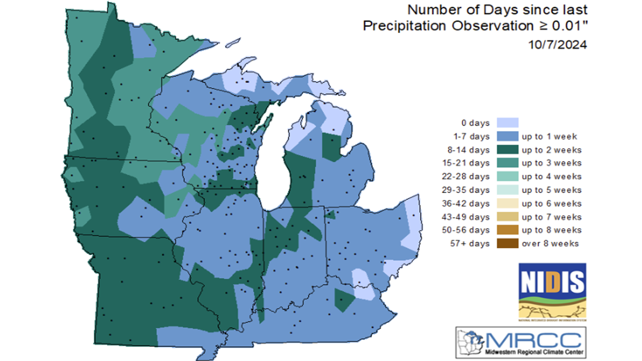 Days without Precipitation Maps