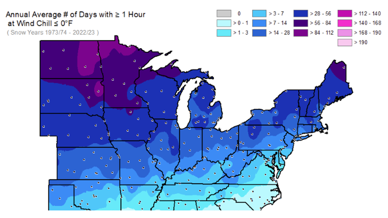 Wind Chill Climatology